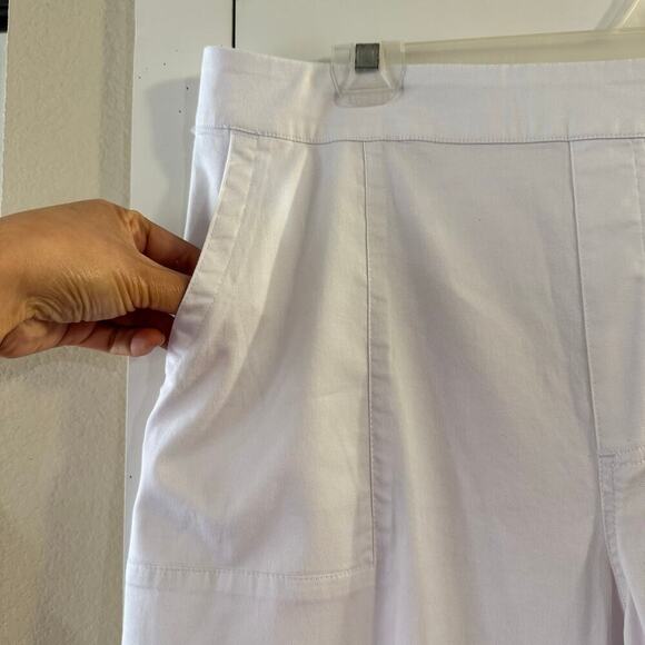 NWT Soft Surroundings Barbados Convertible Crop Cotton Lyocell Pants White Large - Picture 7 of 12